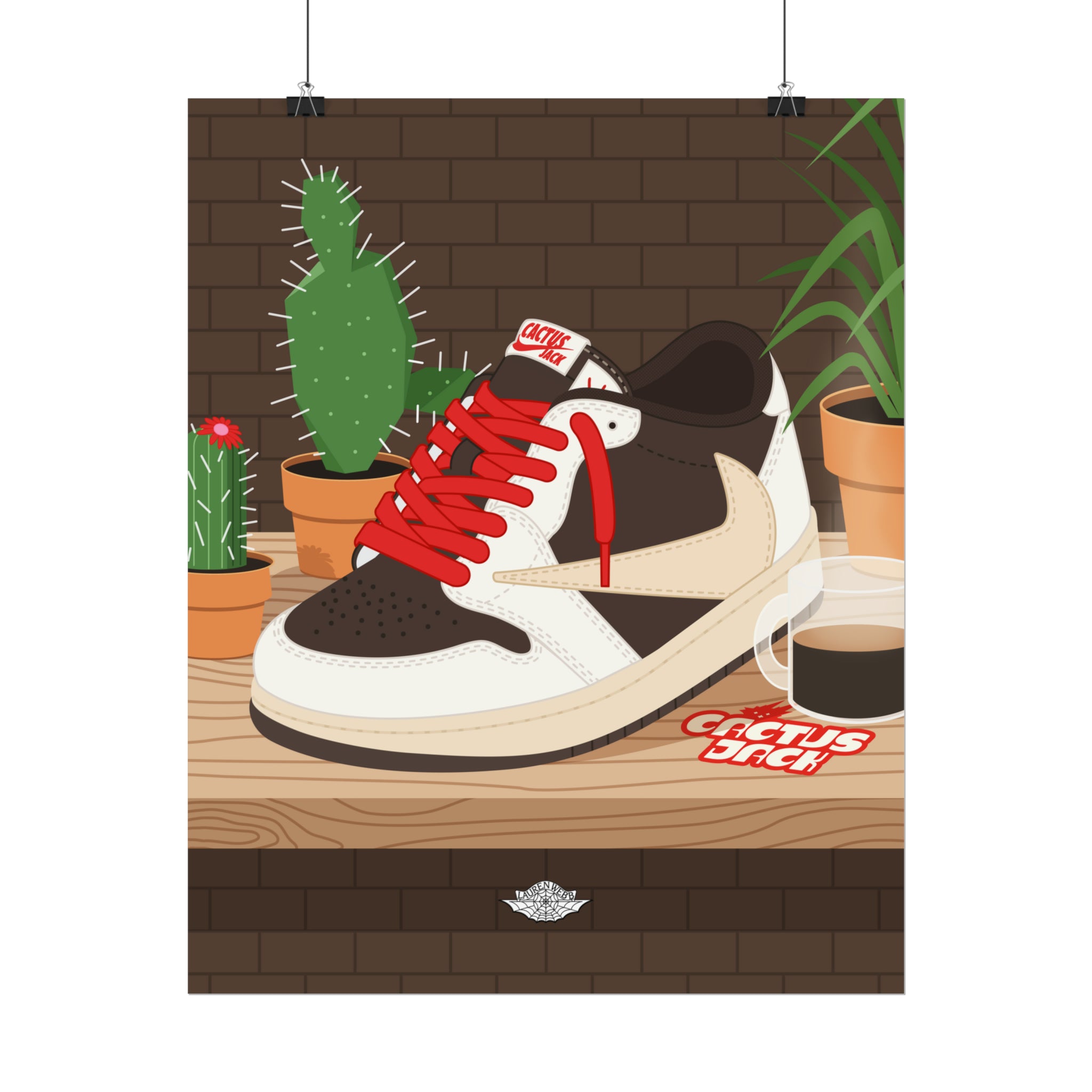 Cactus Jack x AJ1 Low ' Reverse Mocha' Art Print