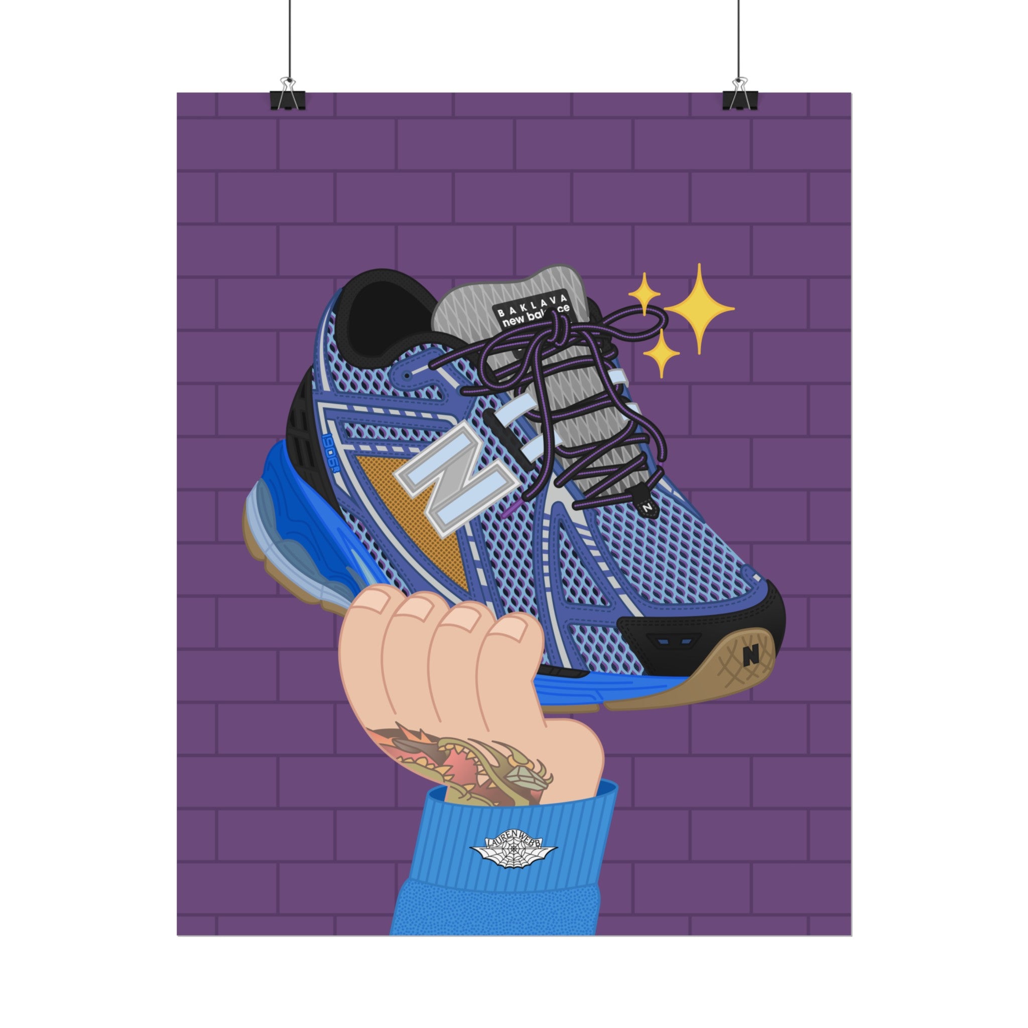 Action Bronson x NB 1906r 'Medusa Azul' Art Print