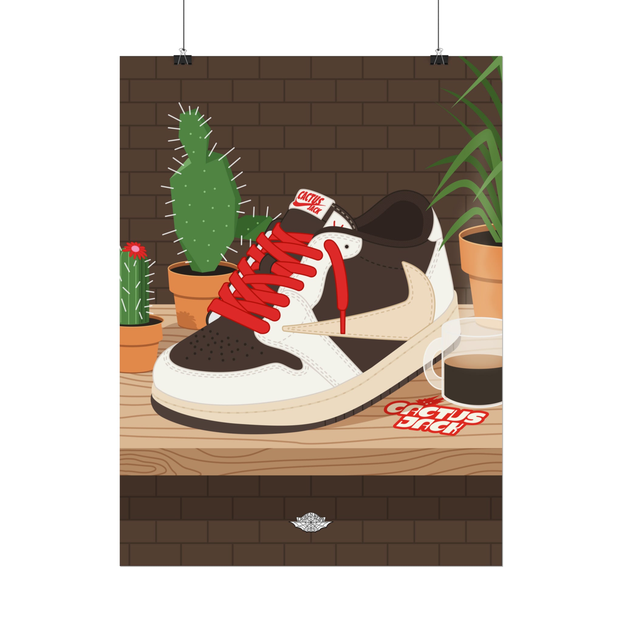 Cactus Jack x AJ1 Low ' Reverse Mocha' Art Print