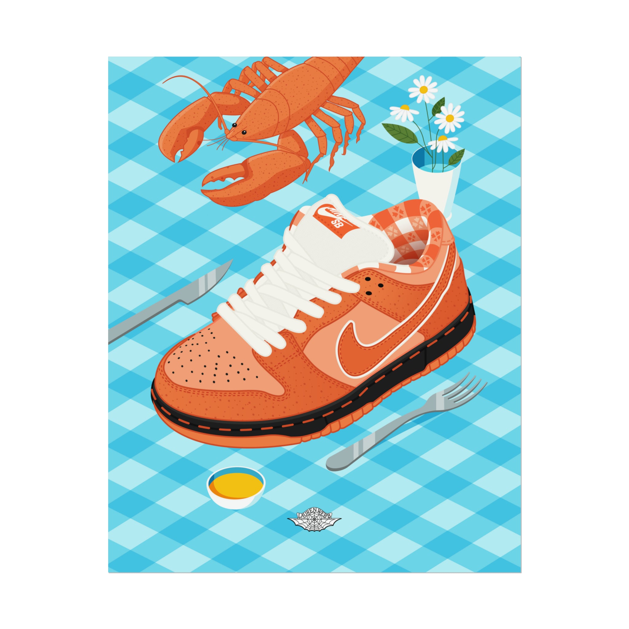 Concepts x Nike SB Dunk 'Lobster Dinner' Art Print