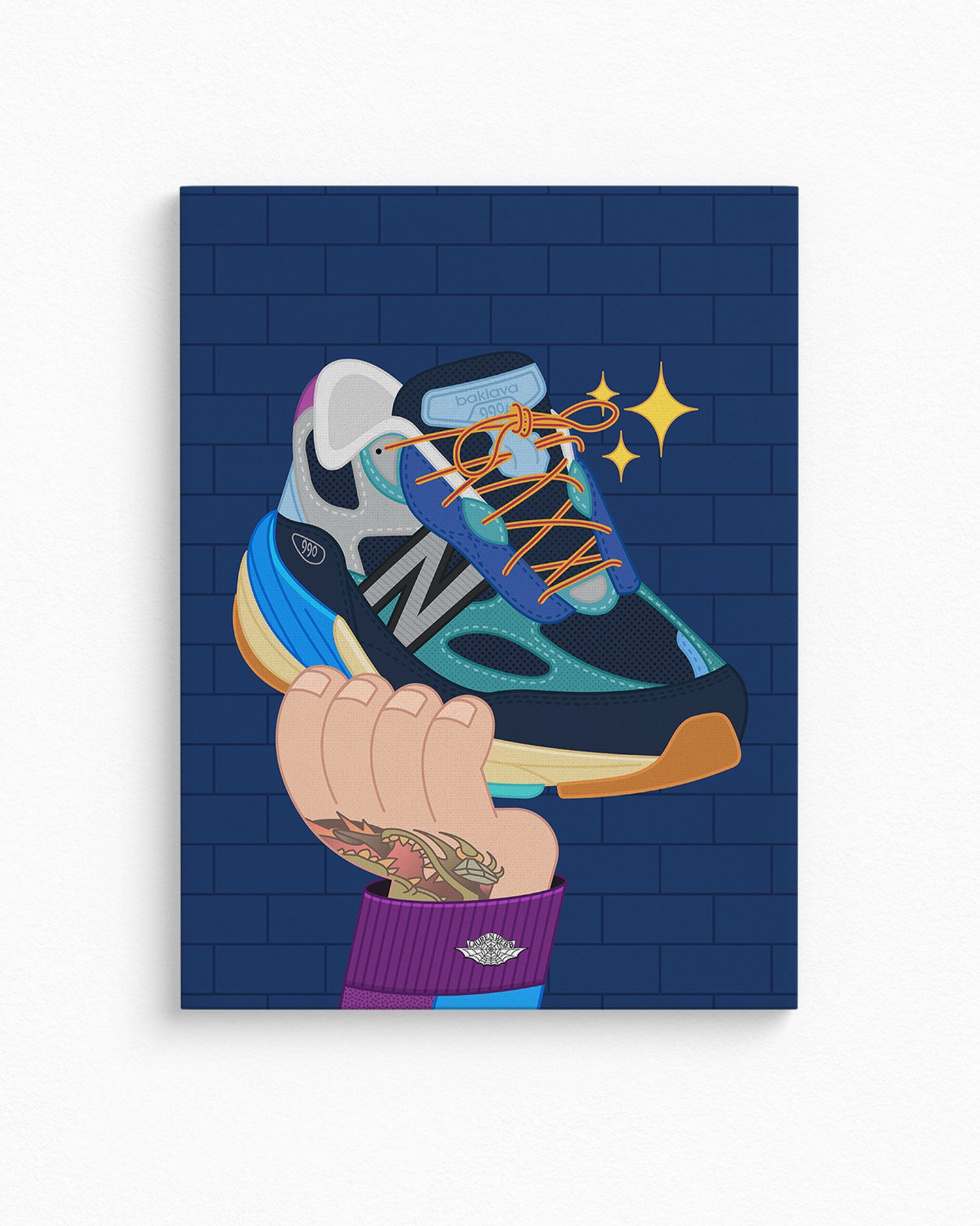 Action Bronson x NB 990v6 'Lapis Lazuli' Canvas Print