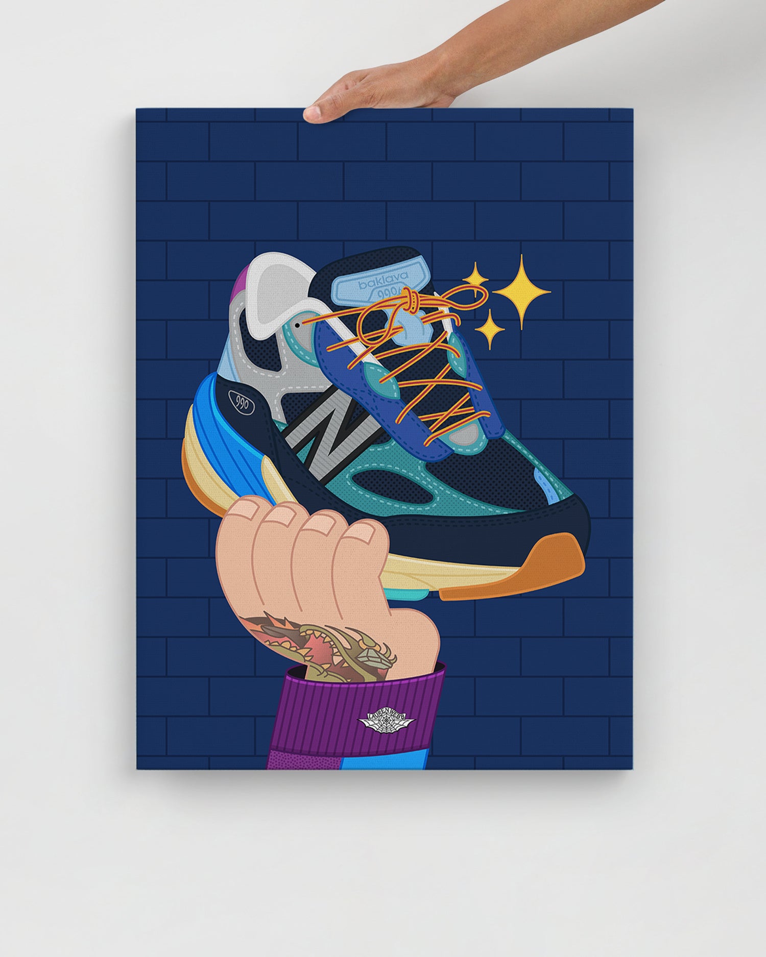 Action Bronson x NB 990v6 'Lapis Lazuli' Canvas Print