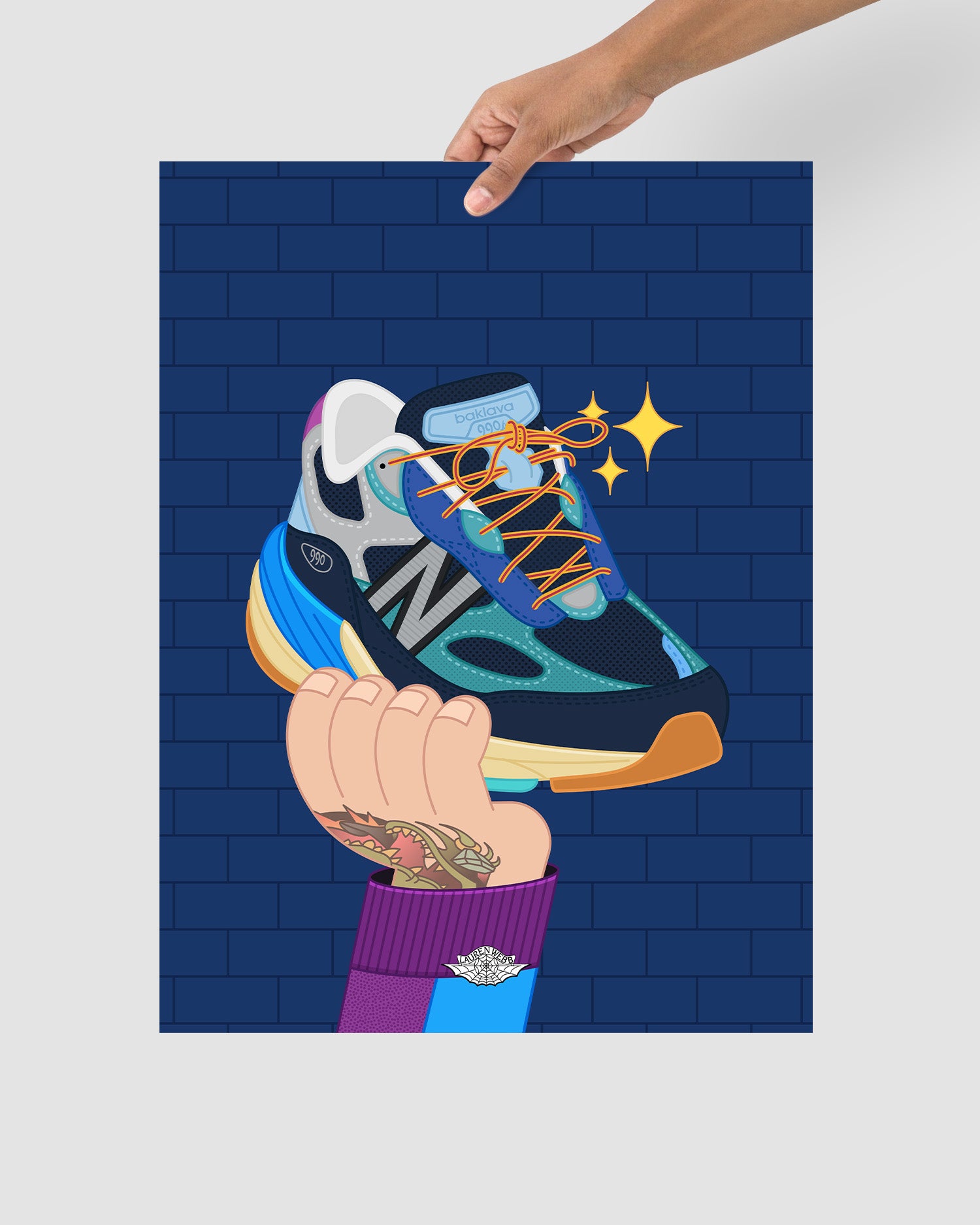 Action Bronson 990v6 'Lapis Lazuli' Art Print