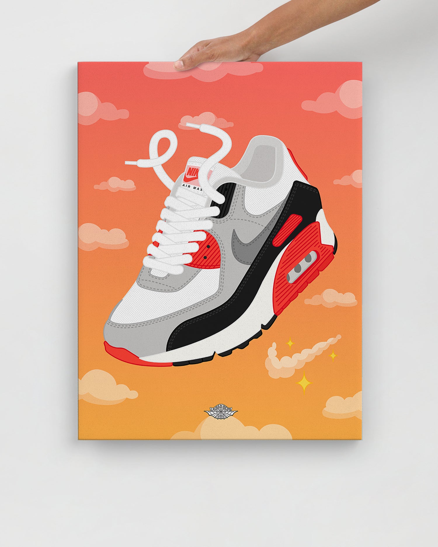 Air Max 90 'Infrared' Canvas Print