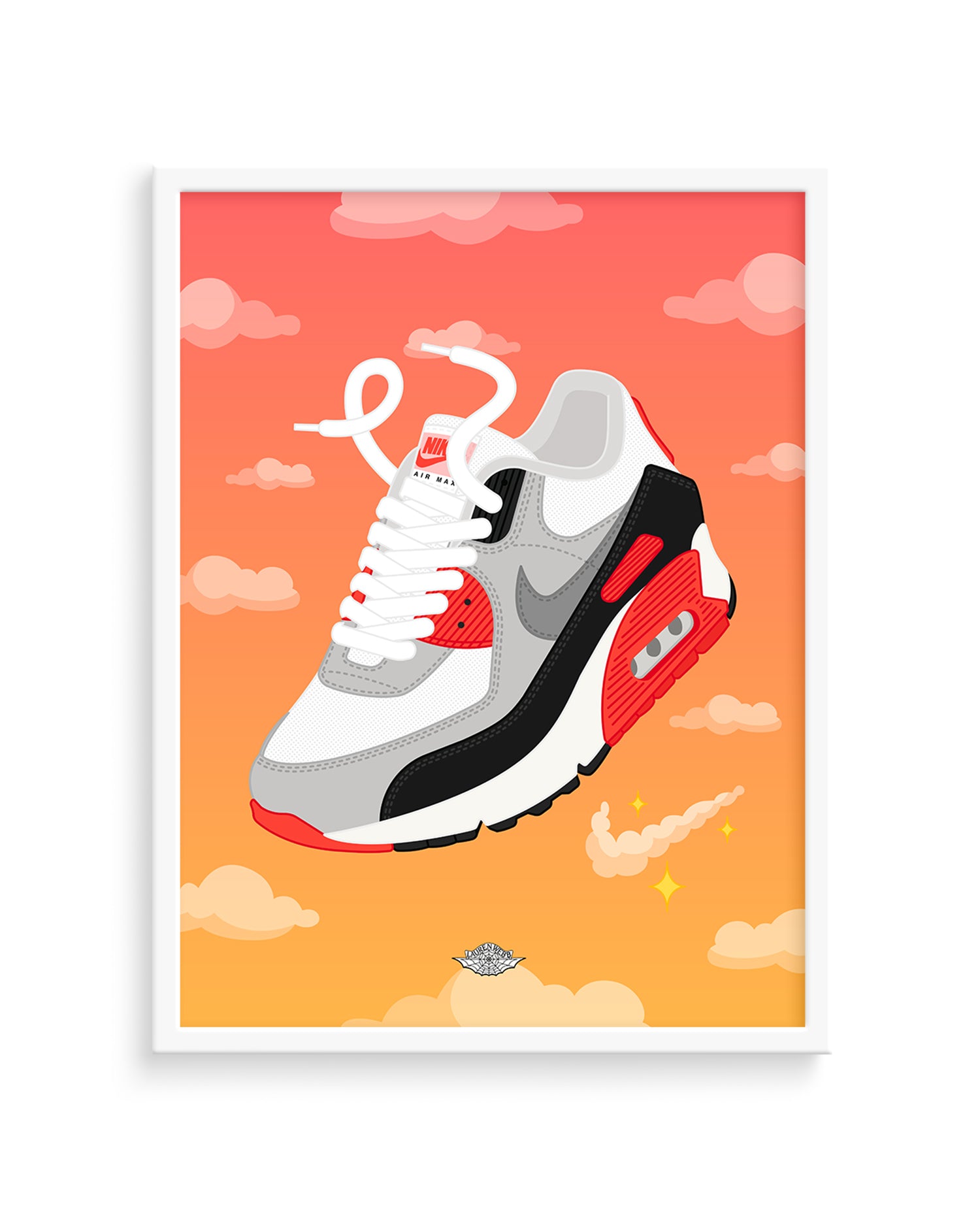 Air Max 90 'Infrared' Art Print