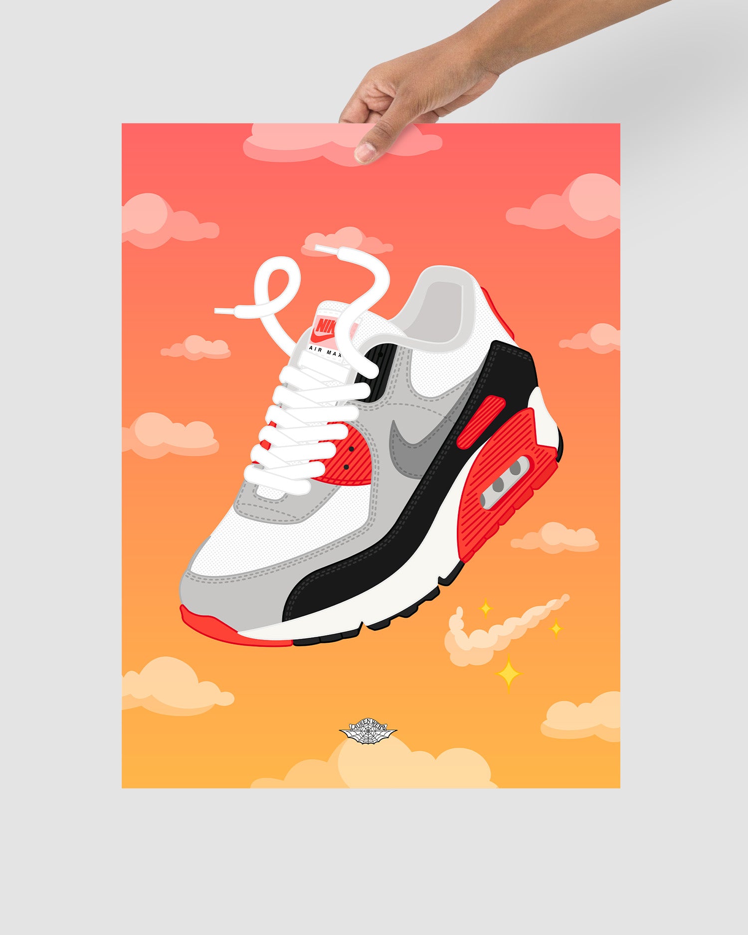 Air Max 90 'Infrared' Art Print