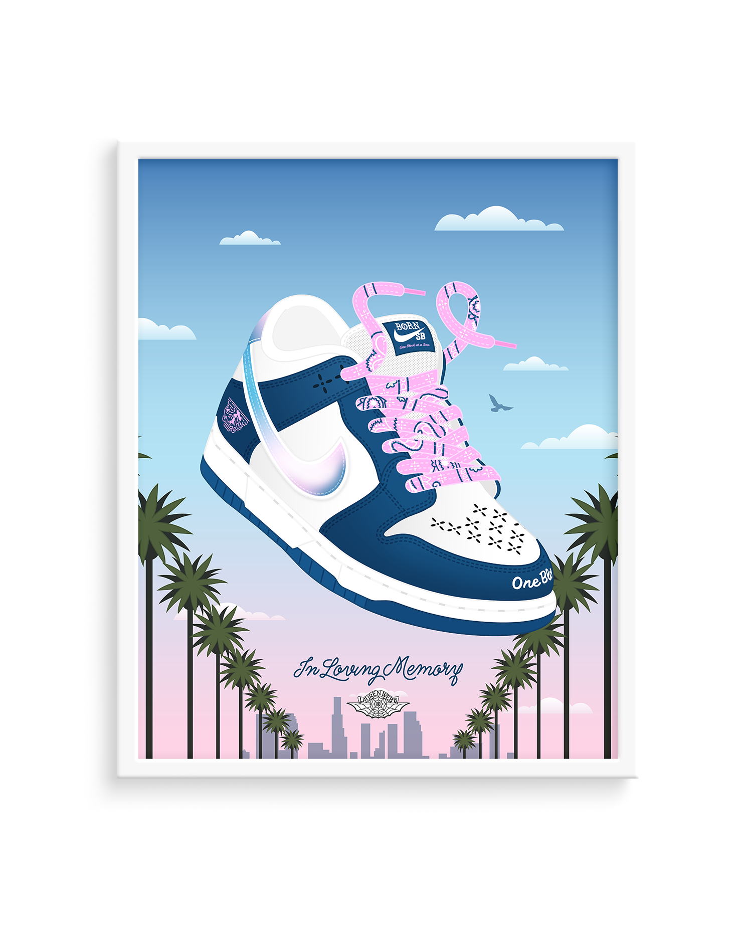 BornxRaised x Nike SB Dunk Art Print