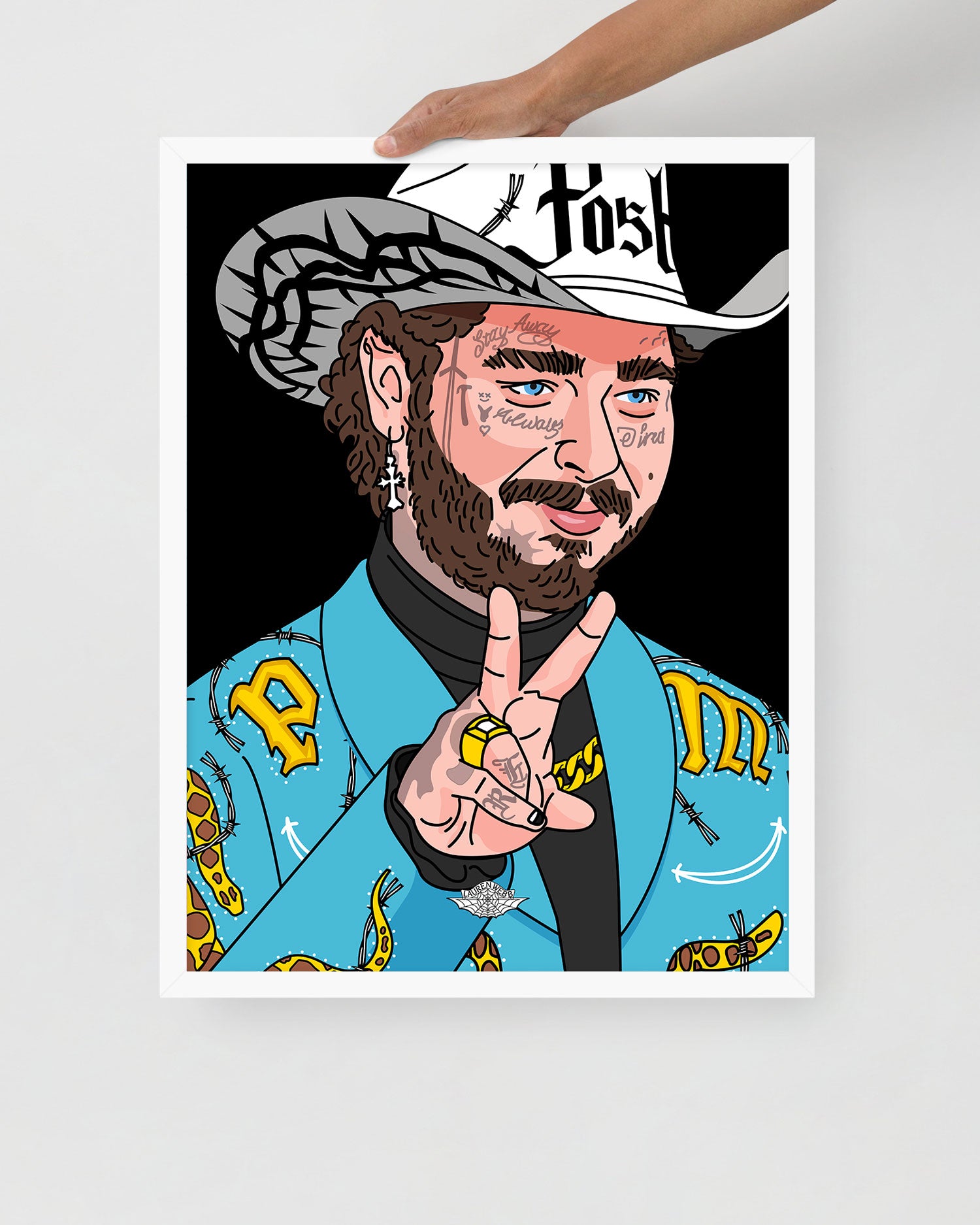Post Malone Framed Print