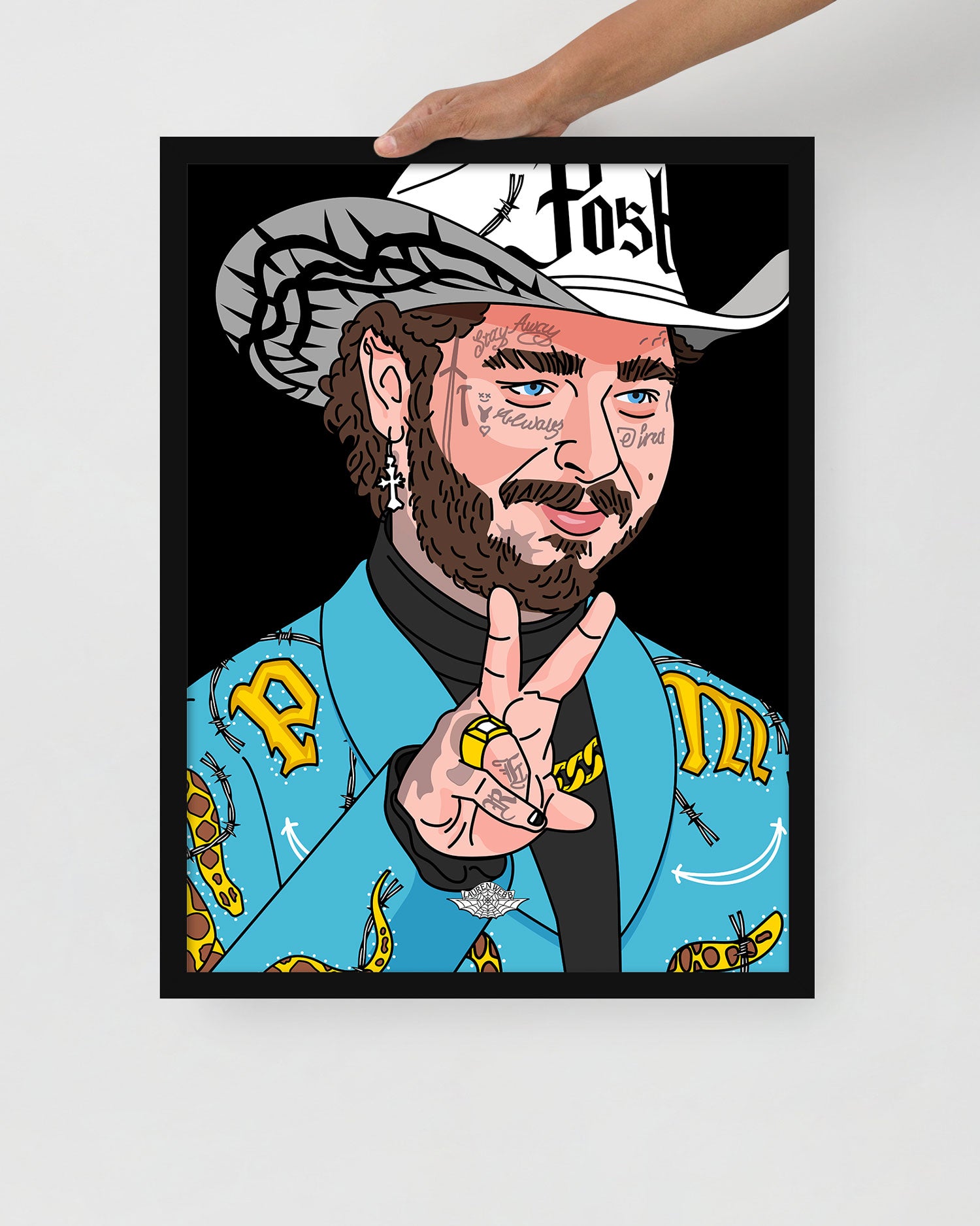 Post Malone Framed Print