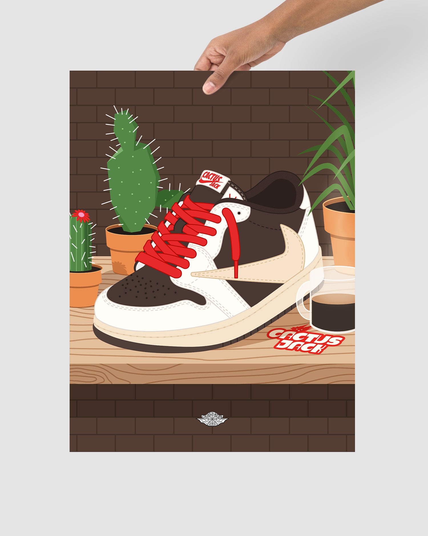 Cactus Jack x AJ1 Low ' Reverse Mocha' Art Print