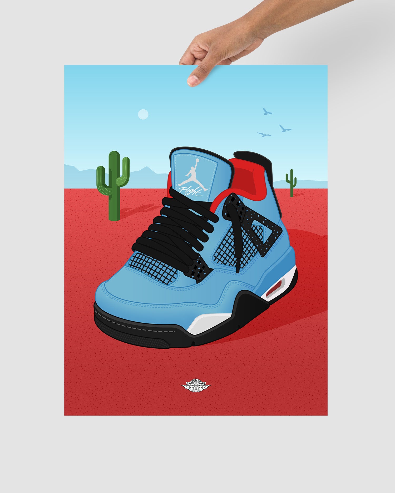 Cactus Jack x AJ4 Art Print