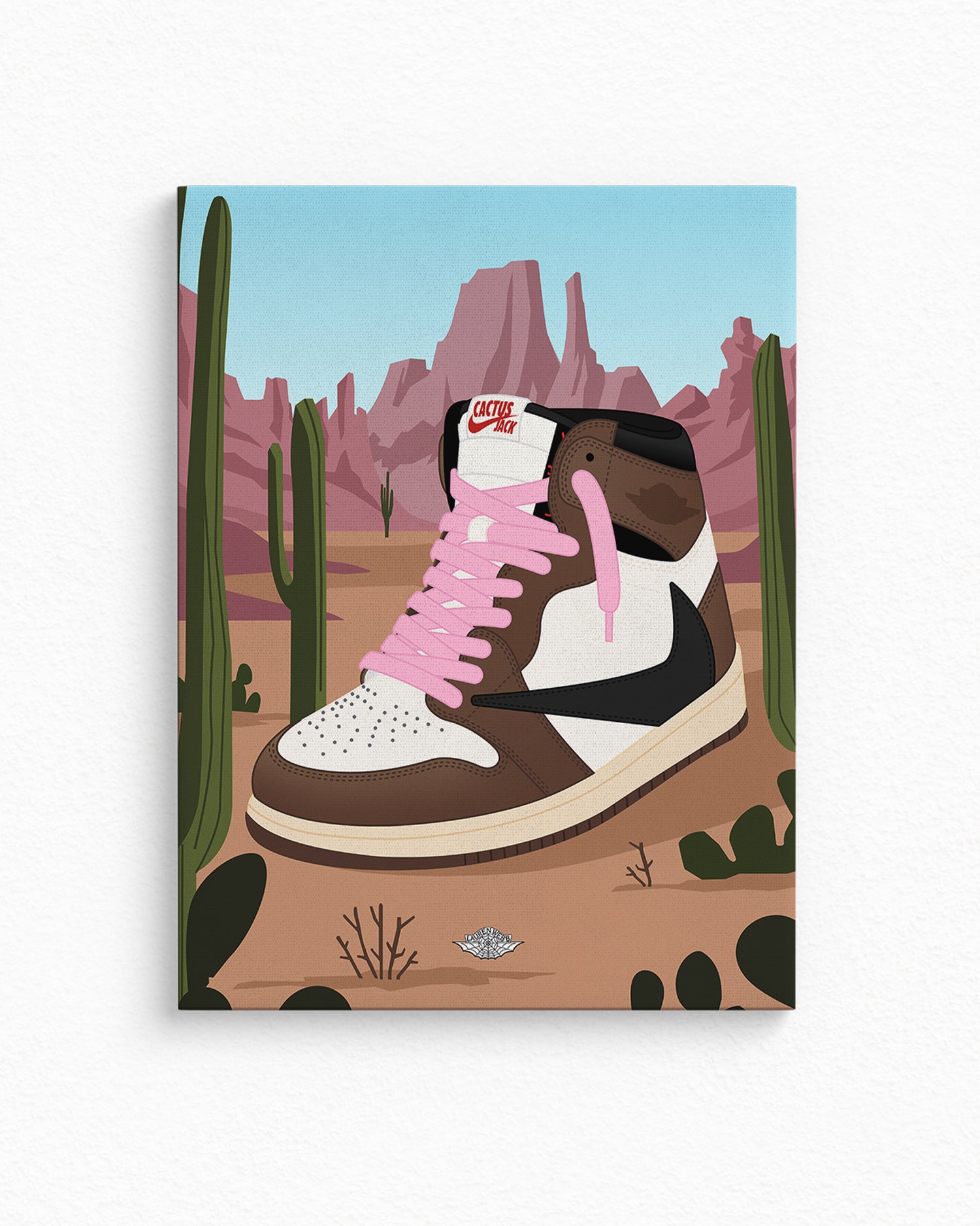 Cactus Jack x AJ1 'Mocha' Canvas Print