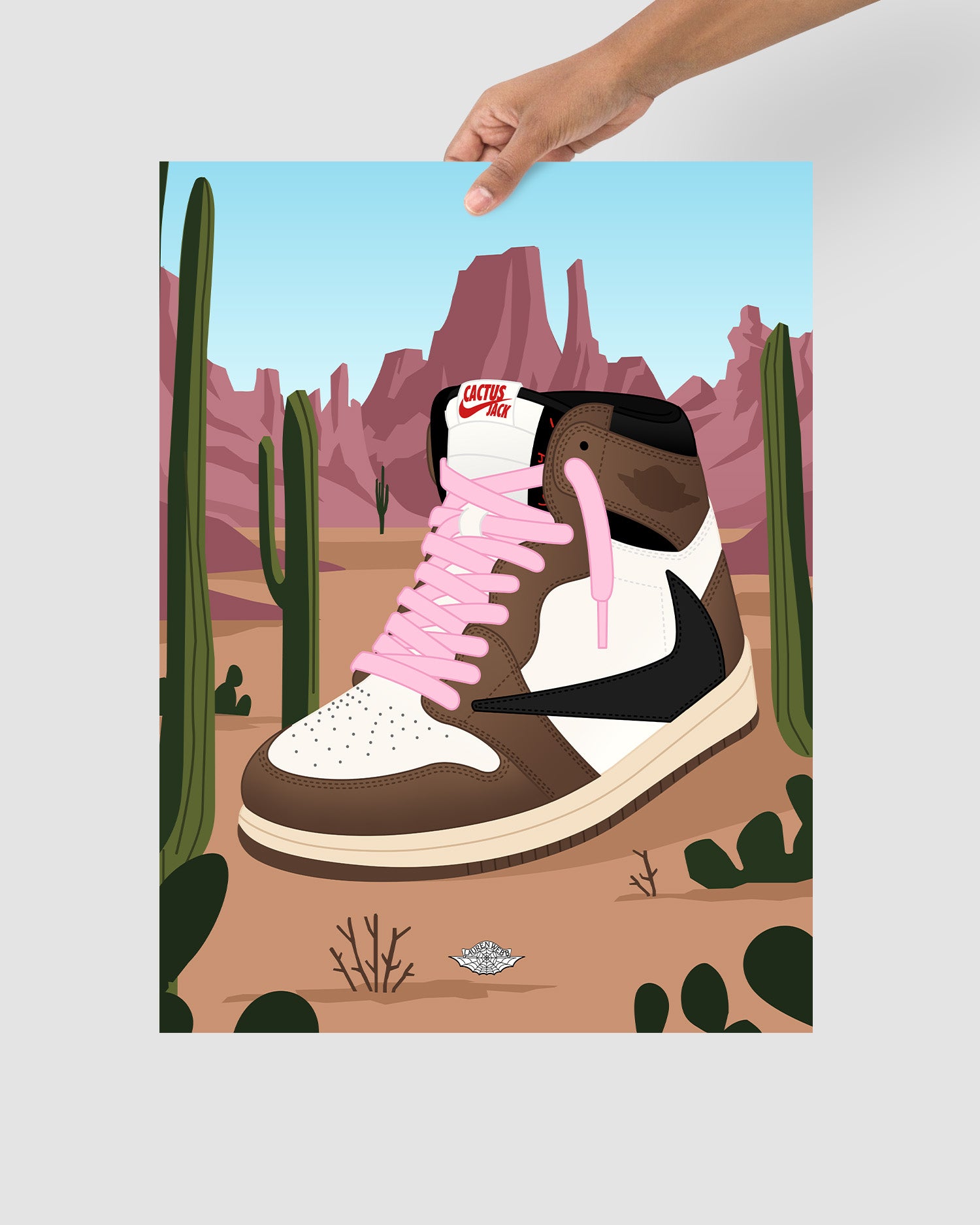 Cactus Jack x AJ1 'Mocha High' Art Print