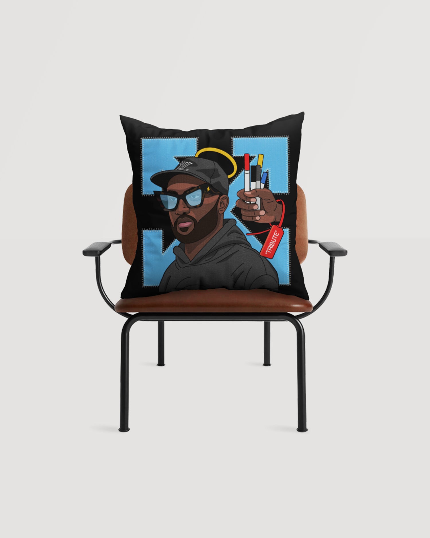 "VIRGIL FOREVER" 22" Decor Pillow