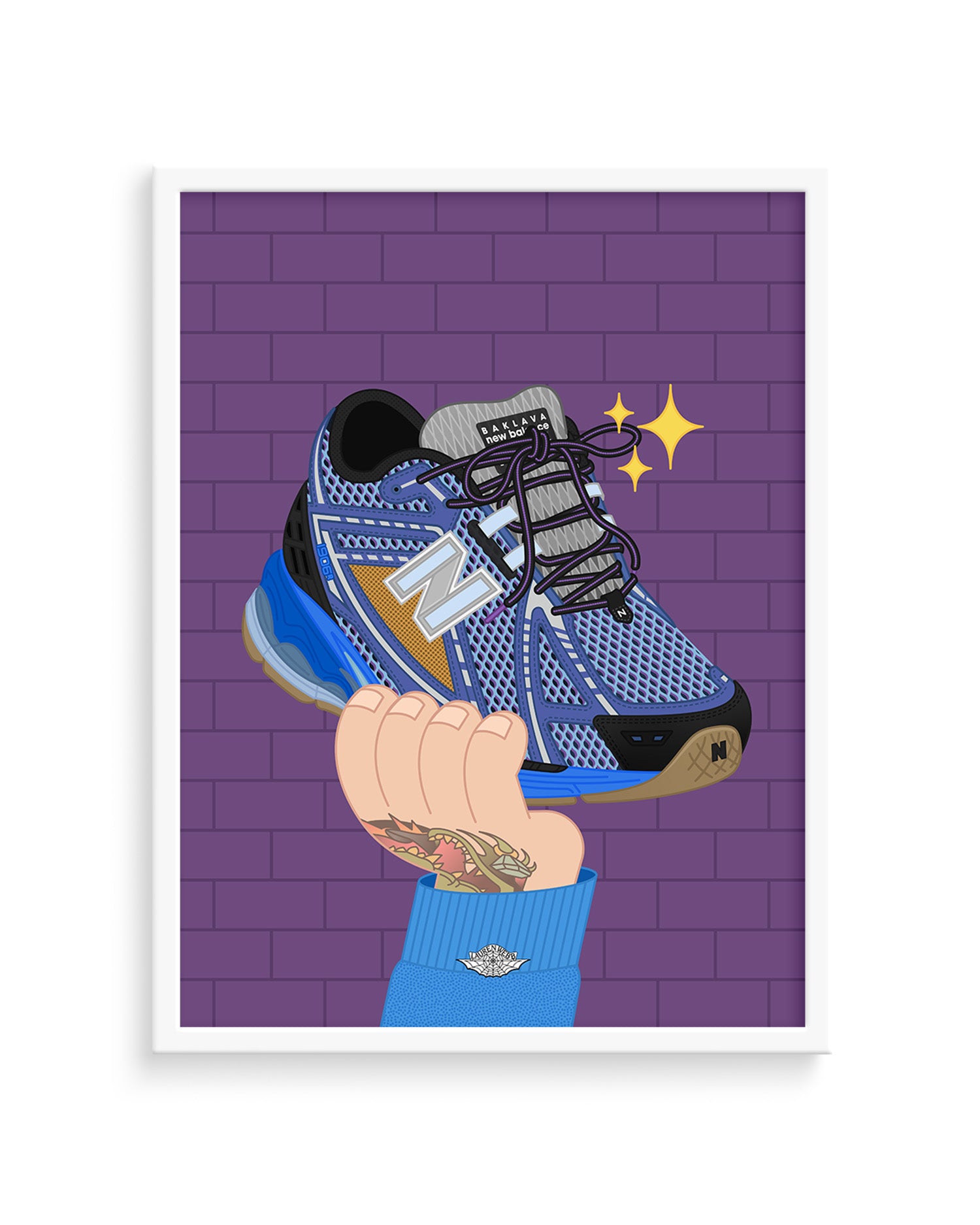 Action Bronson x NB 1906r 'Medusa Azul' Art Print