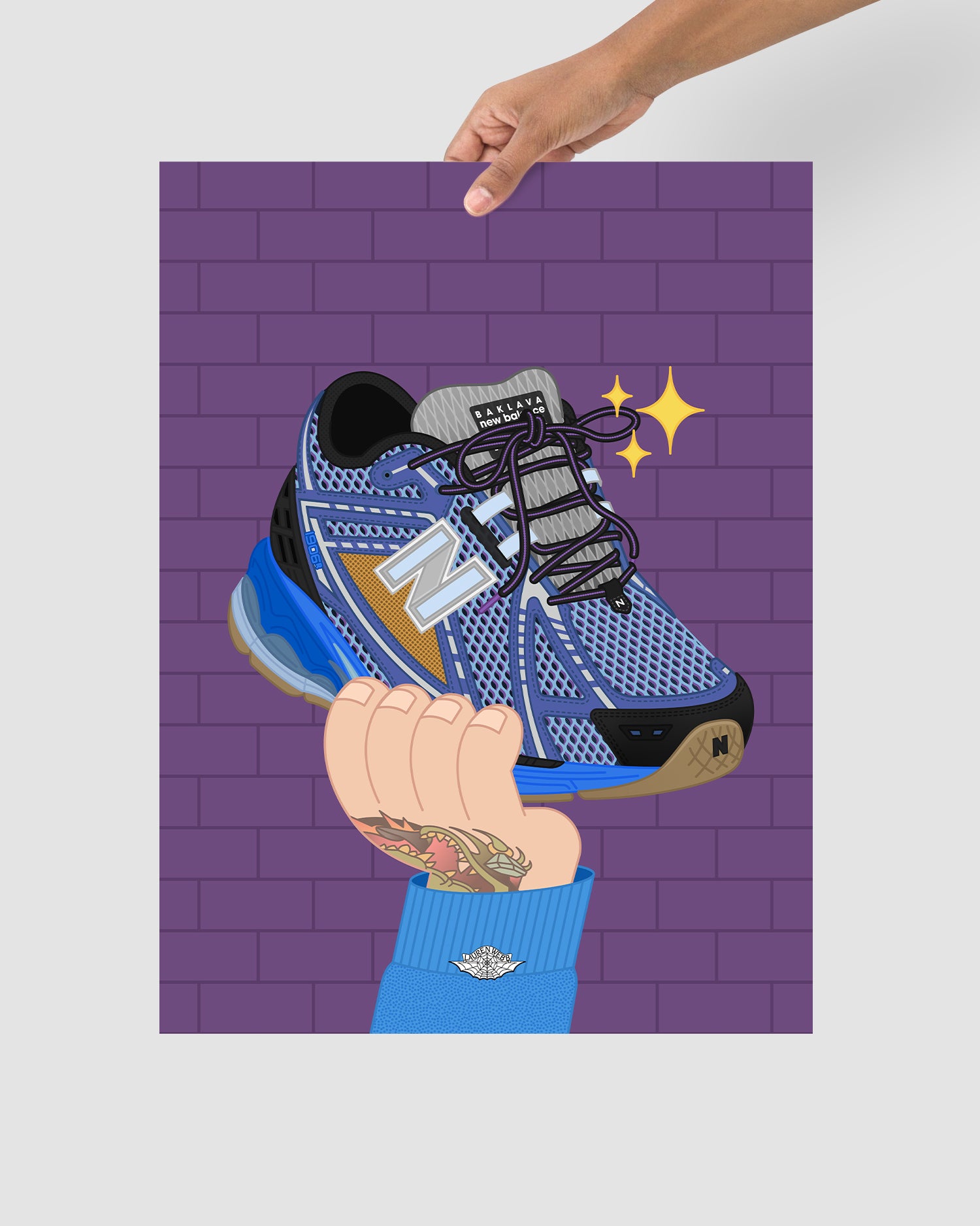 Action Bronson x NB 1906r 'Medusa Azul' Art Print