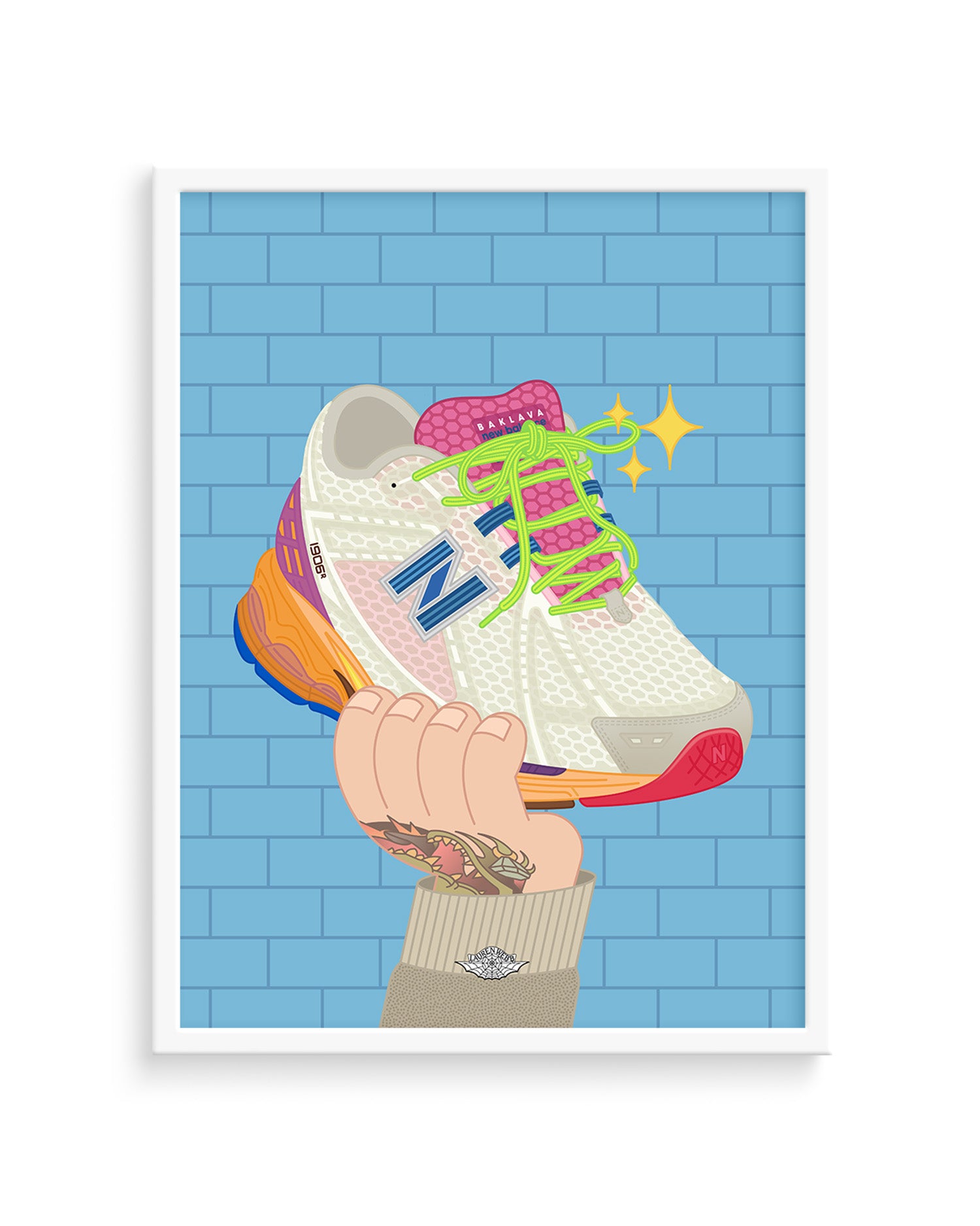 Action Bronson x NB 1906r 'Rose Water' Art Print