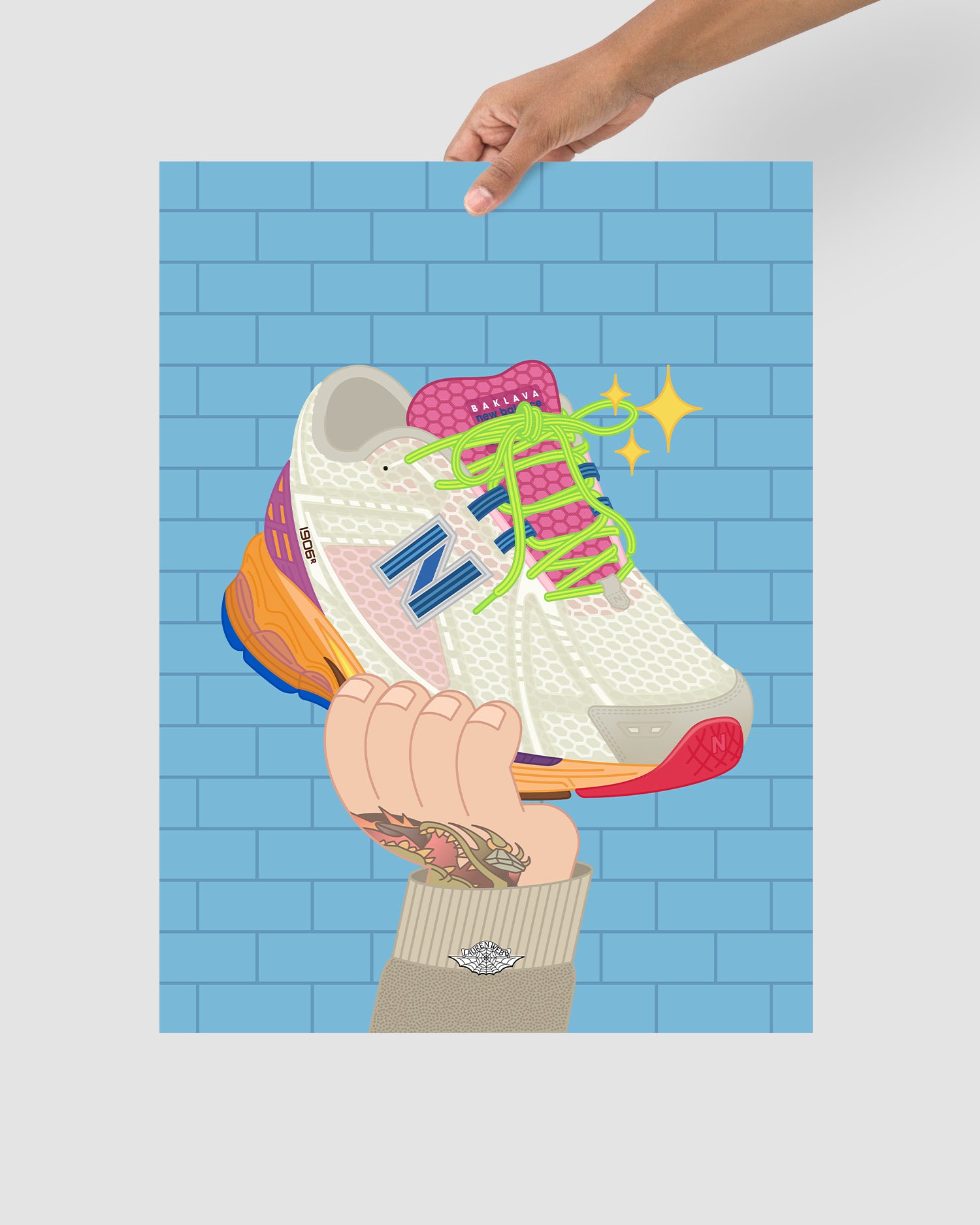 Action Bronson x NB 1906r 'Rose Water' Art Print