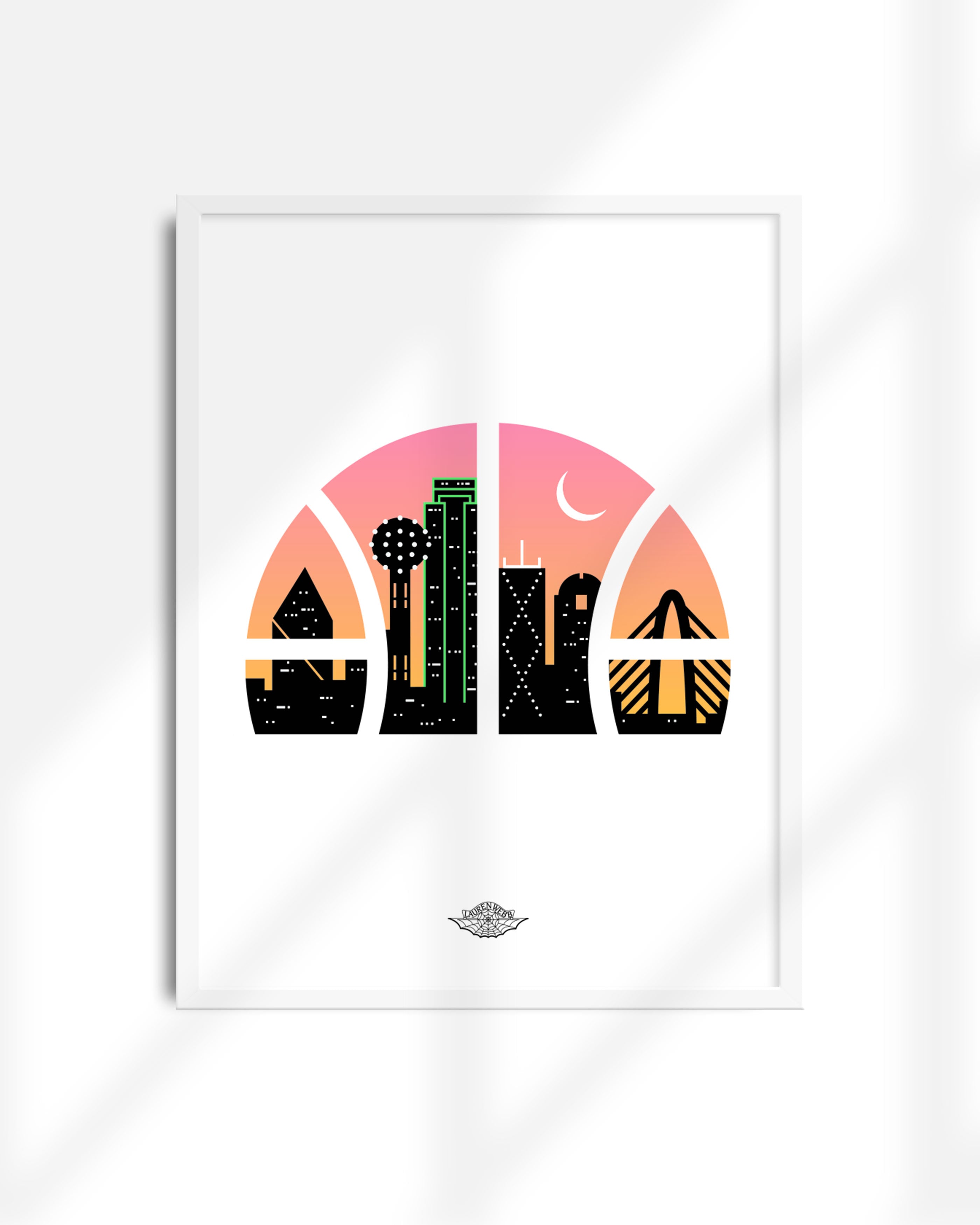 Dallas Skyline Framed Print