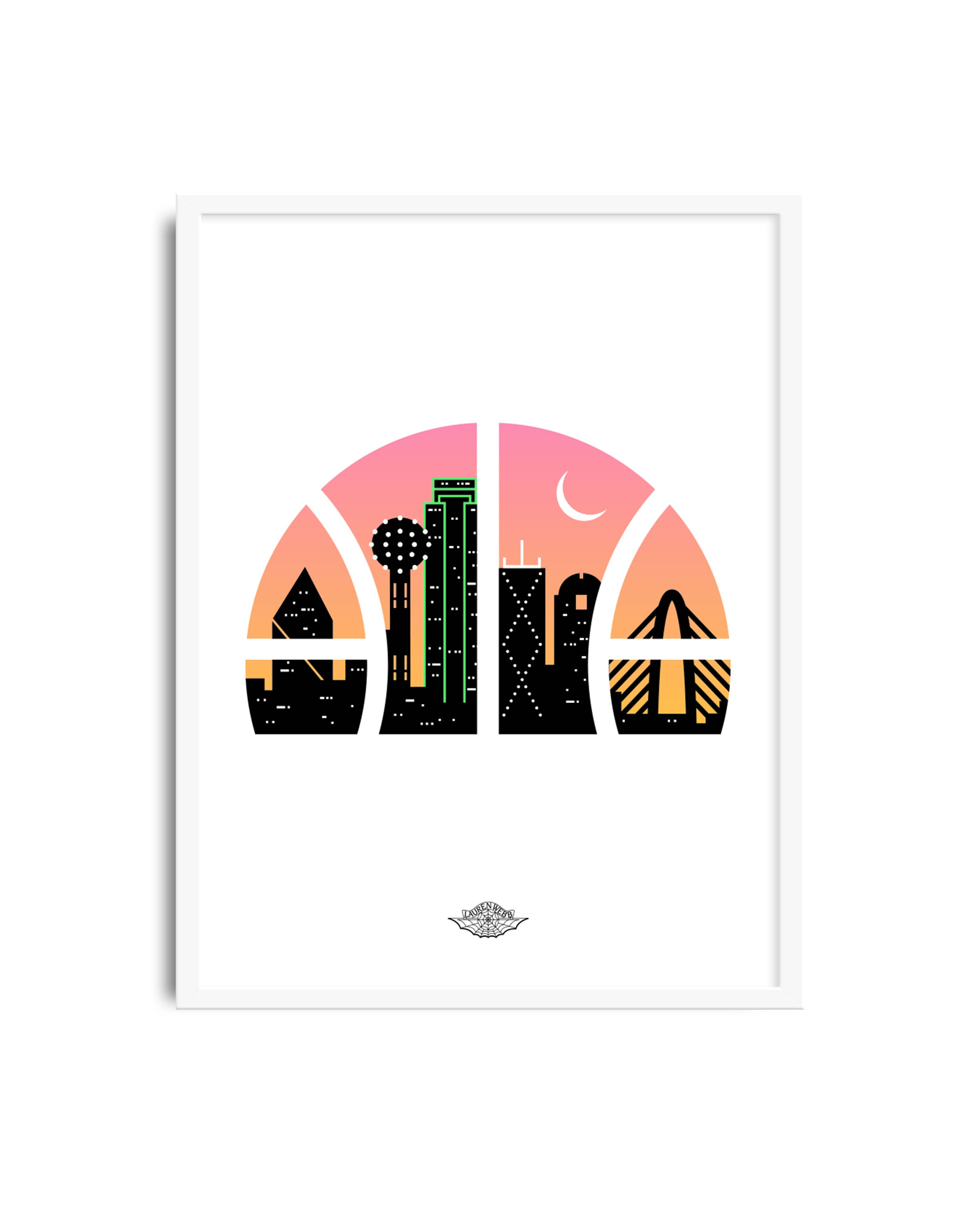 Dallas Skyline Framed Print