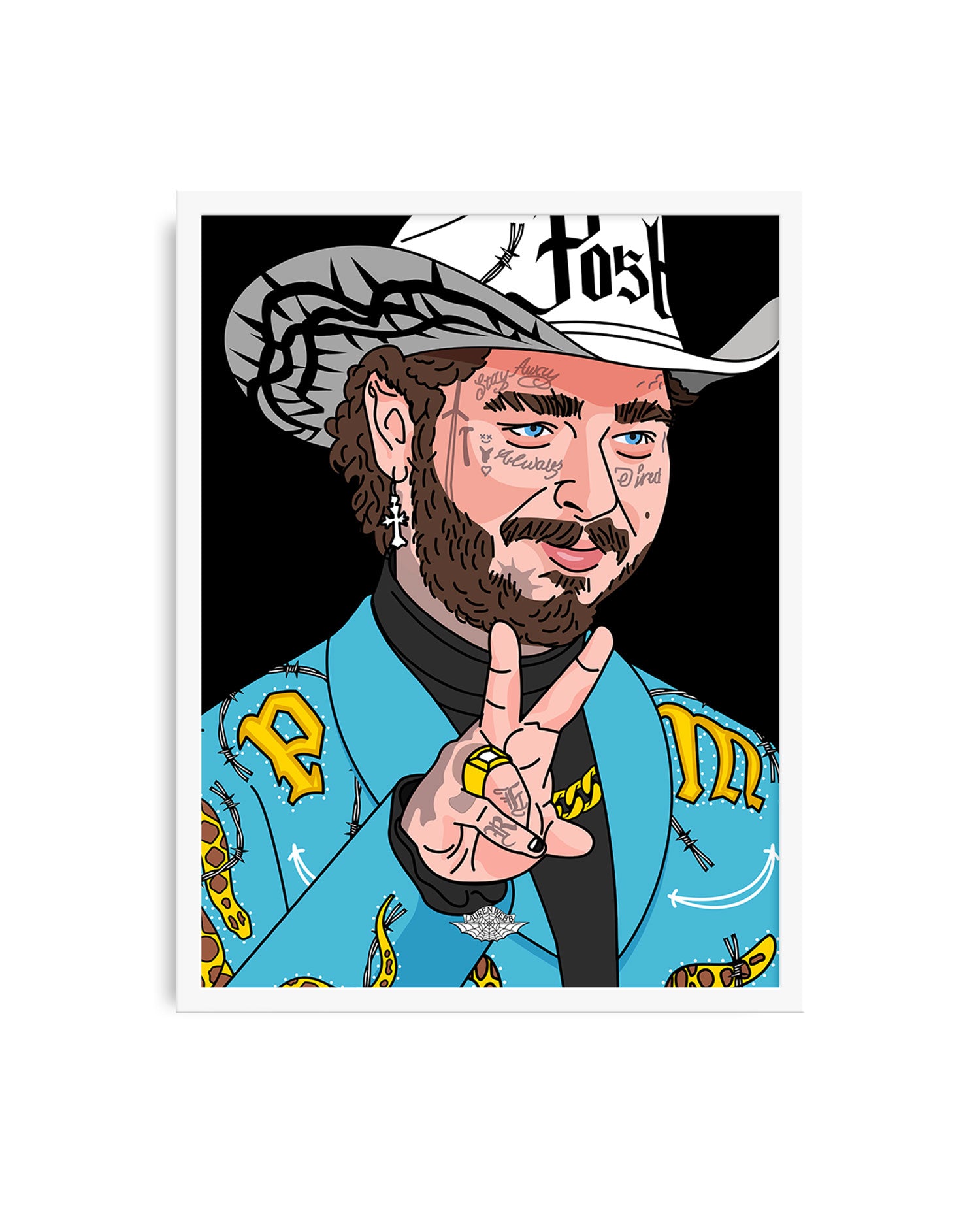 Post Malone Framed Print