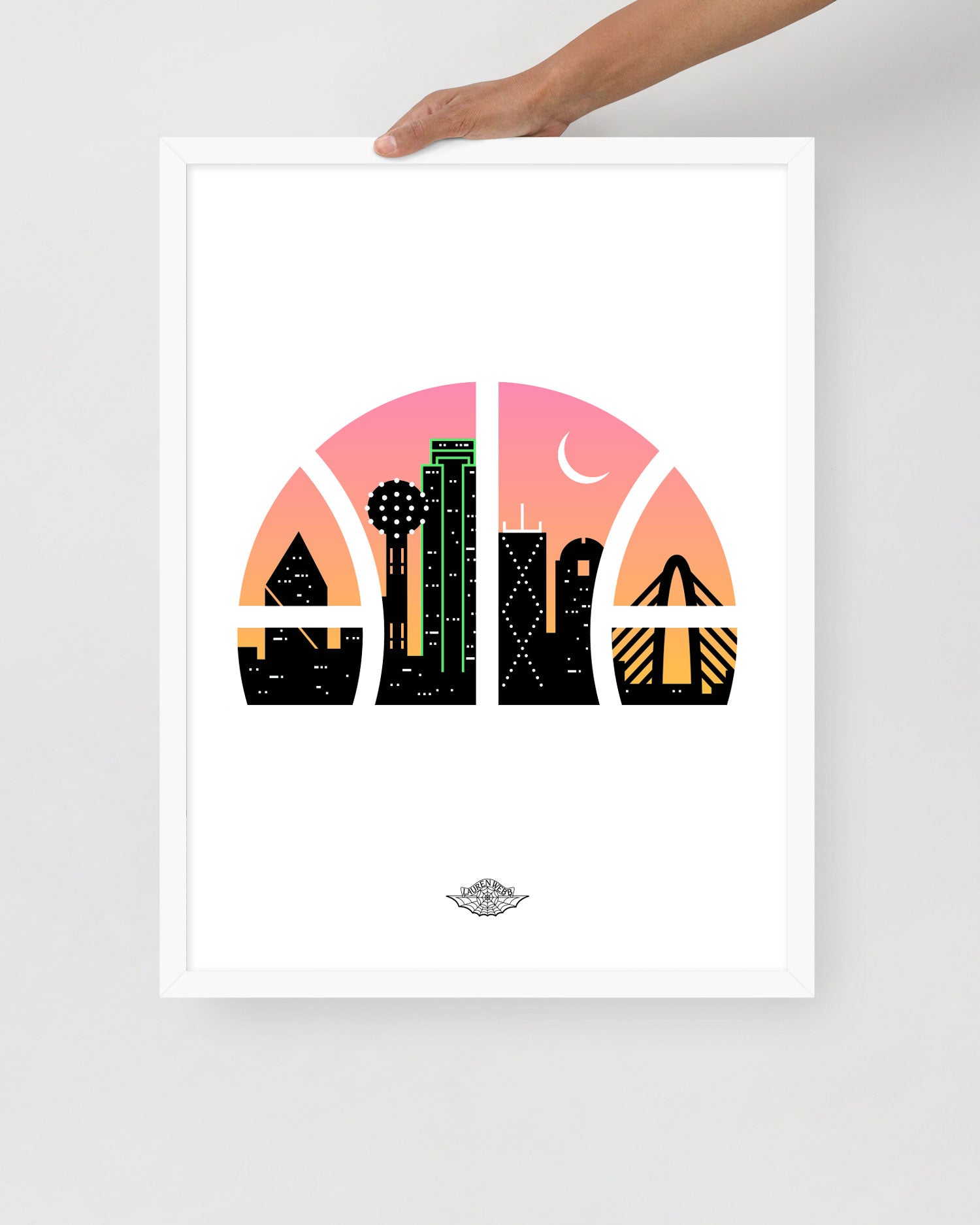 Dallas Skyline Framed Print
